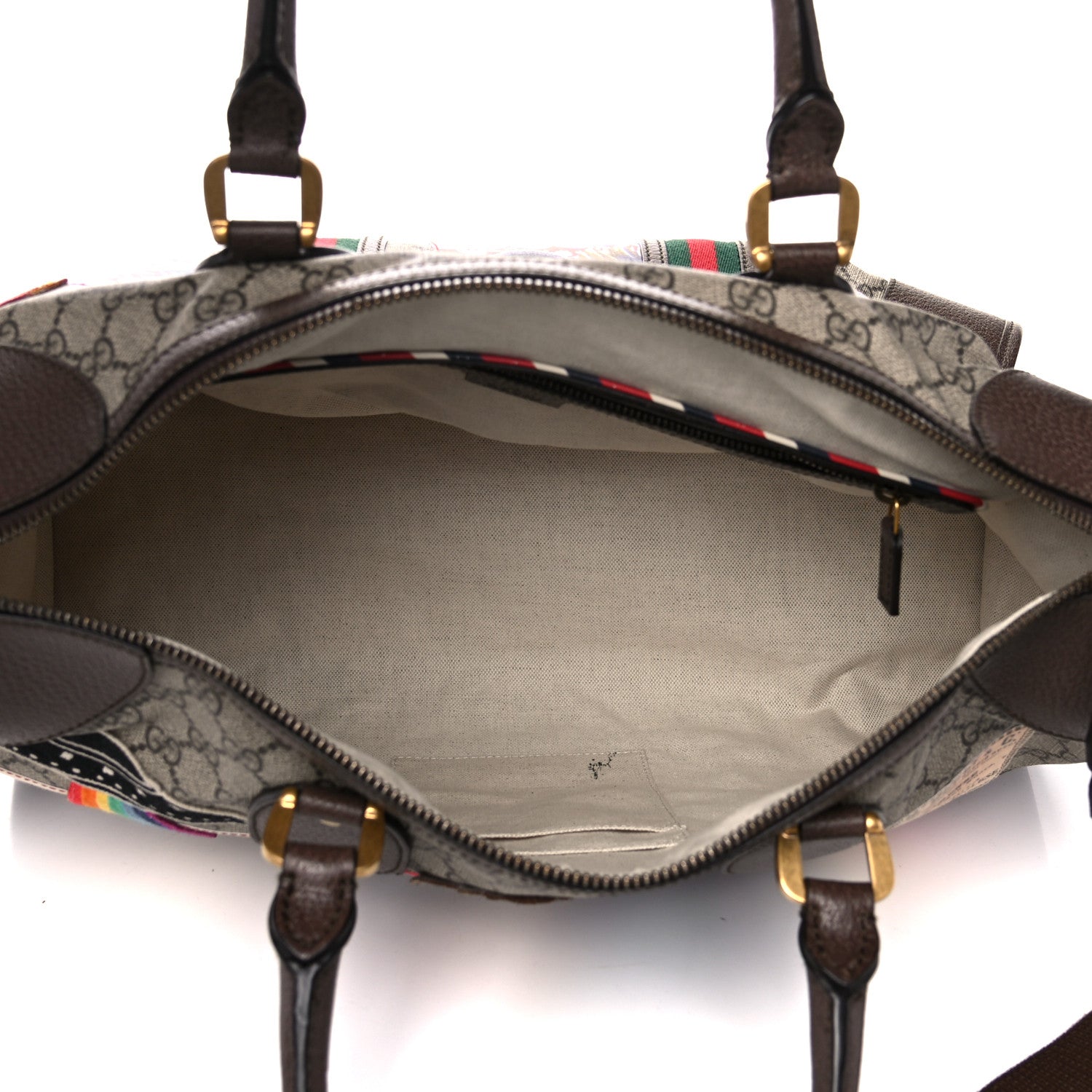 Gucci Soft GG Supreme Monogram Courrier Medium Duffle Bag Beige New Acero Multicolor 5 of 24