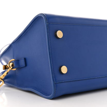 Saint Laurent Calfskin Small Monogram Cabas Blue Majorelle 9 of 15