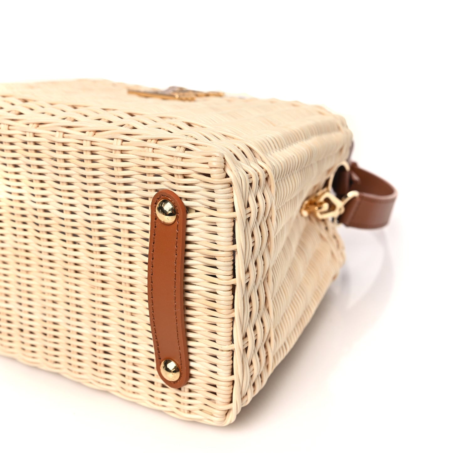 Rattan Calfskin Capucines BB Tan