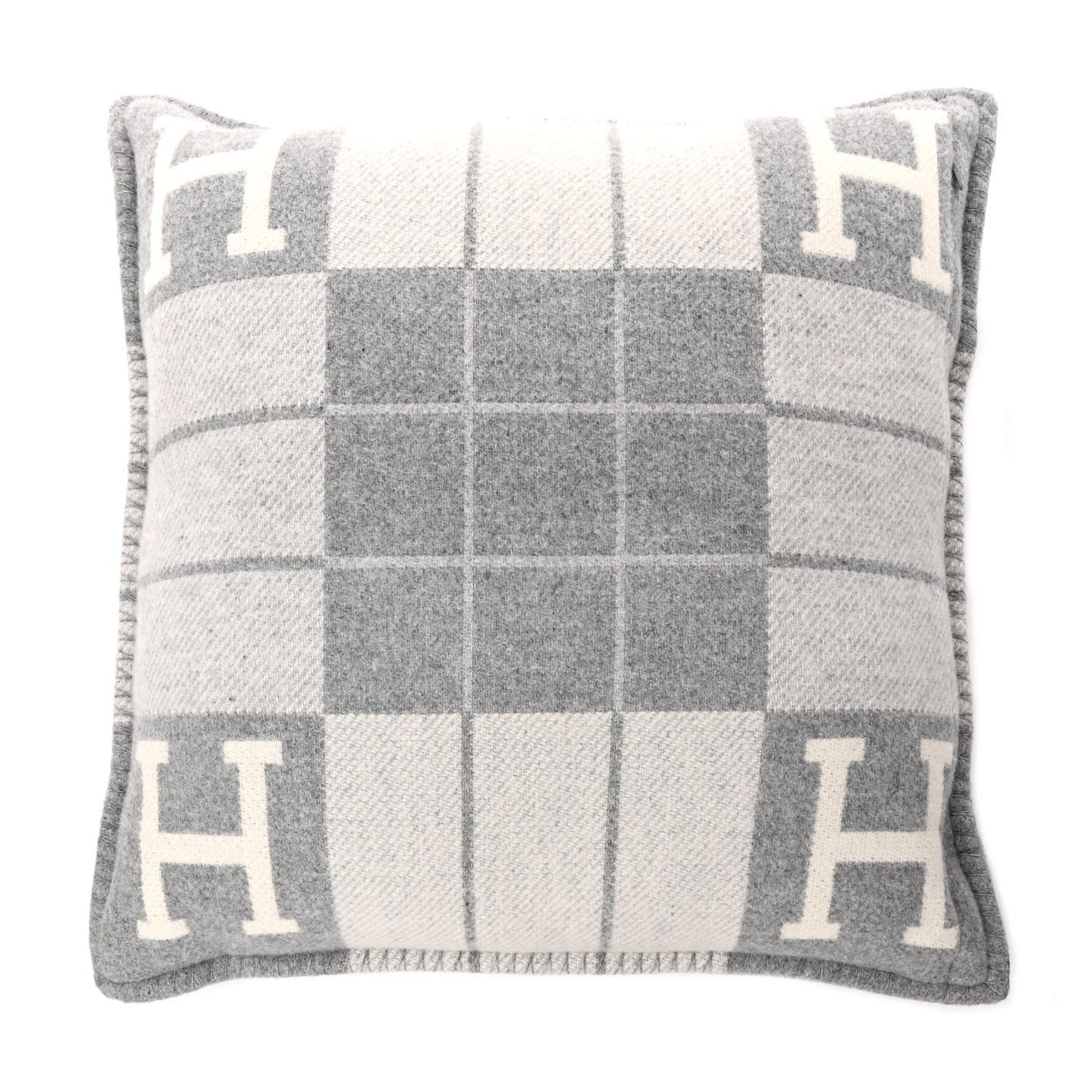 Wool Cashmere Avalon III Pillow PM Ecru Gris Clair