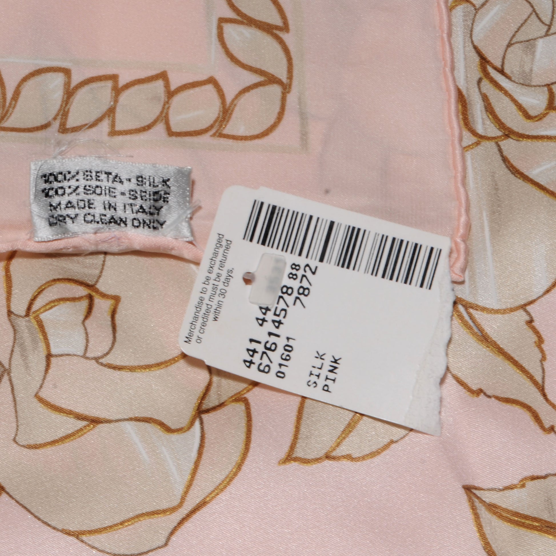 Chanel Silk Camellia Flower Square Scarf Pink 5 of 5