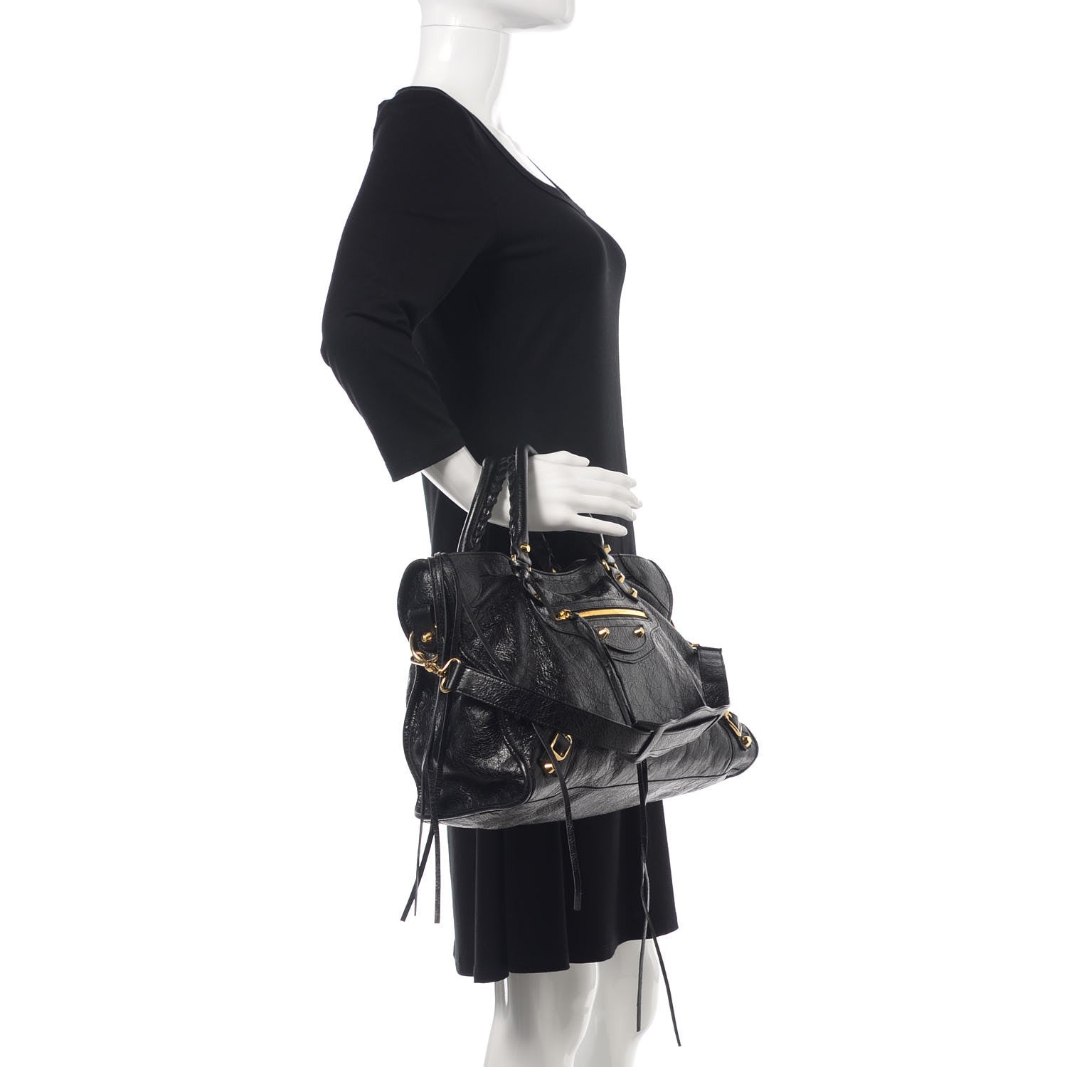 Balenciaga Agneau Classic Gold Hardware City Gris Fossile Anthracite 2 of 10