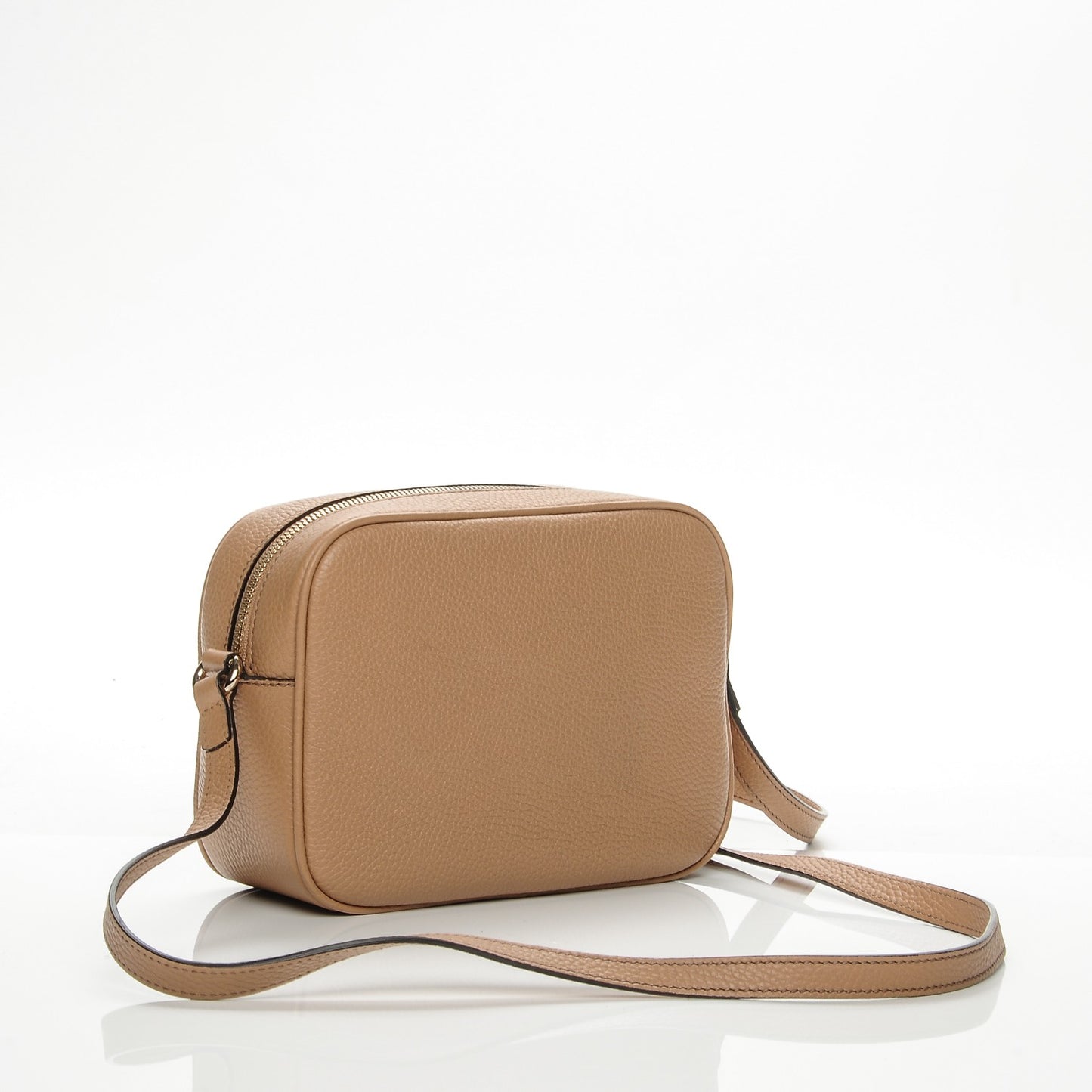 Pebbled Calfskin Small Soho Disco Bag Camelia