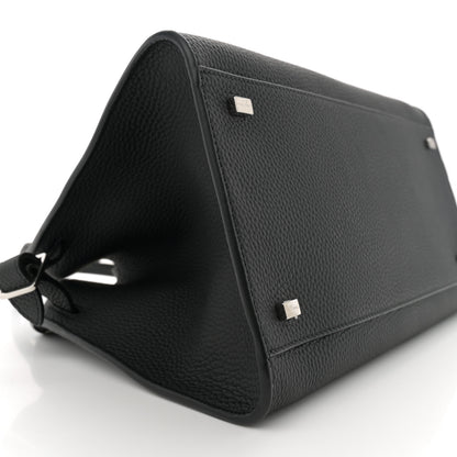 The Row Matte Grained Calfskin Soft Margaux 12 Black 8 of 9