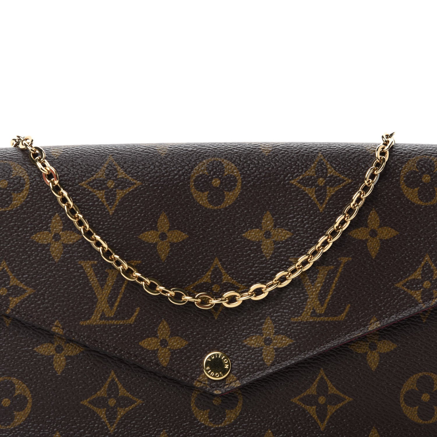 Louis Vuitton Monogram Pochette Felicie Chain Wallet Fuchsia 11 of 11