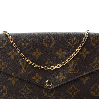 Louis Vuitton Monogram Pochette Felicie Chain Wallet Fuchsia 11 of 11