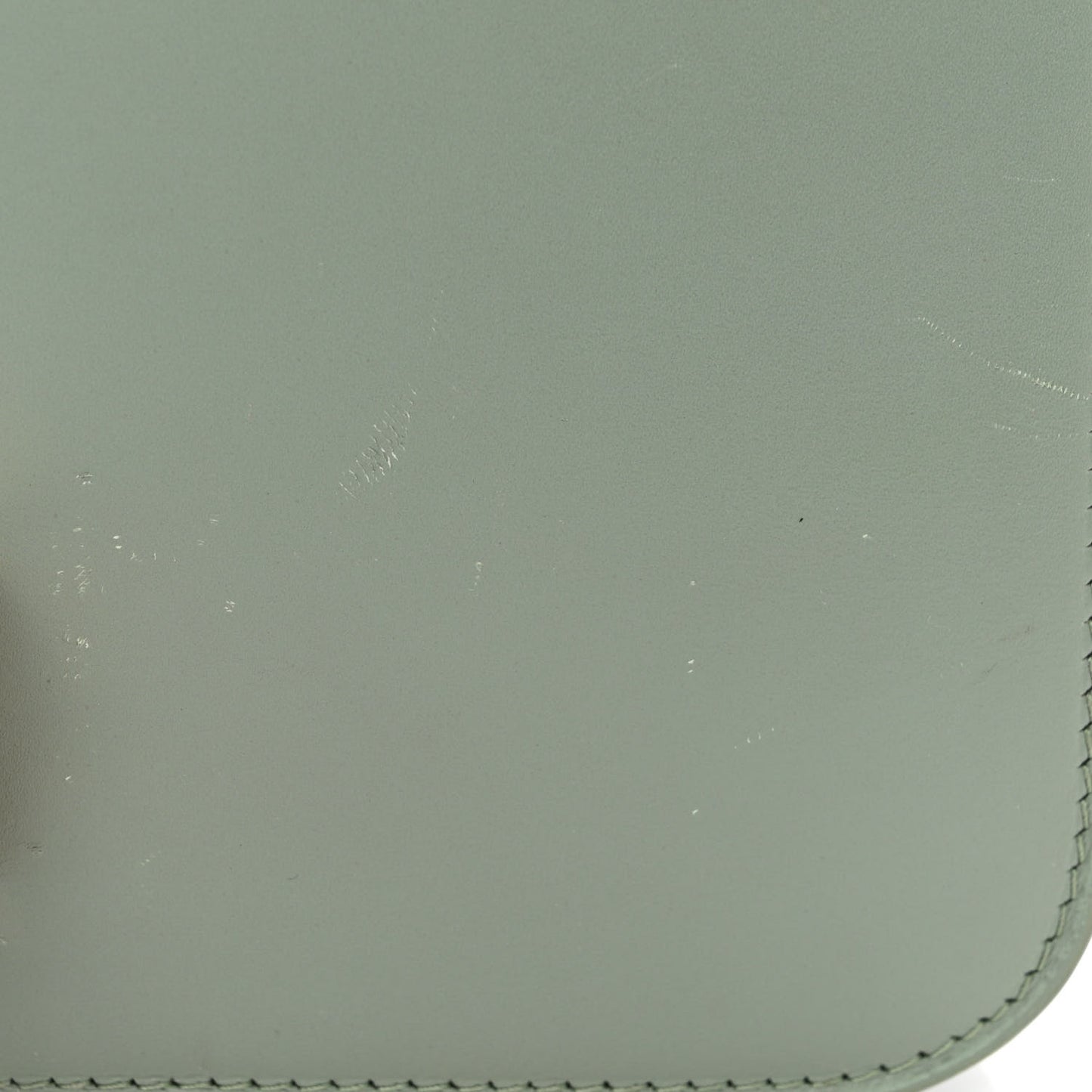 Smooth Calfskin Carre Satchel Vert Opaline