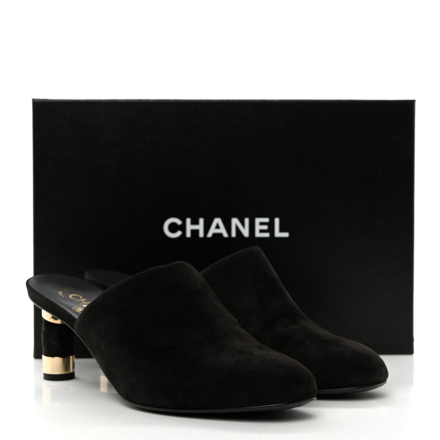 Kid Suede Logo Mules 40 Black