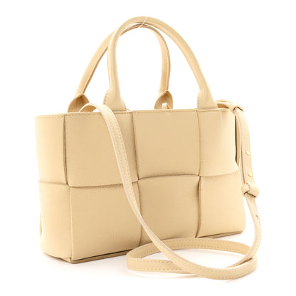 Bottega Veneta Grained Calfskin Maxi Intrecciato Mini Arco Tote Porridge 7 of 19