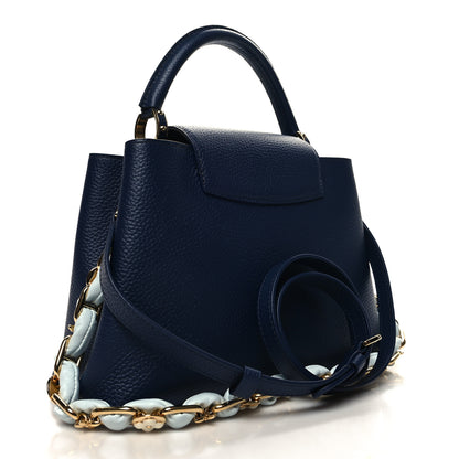 Louis Vuitton Taurillon Blossom Chain Capucines MM French Blue 3 of 10