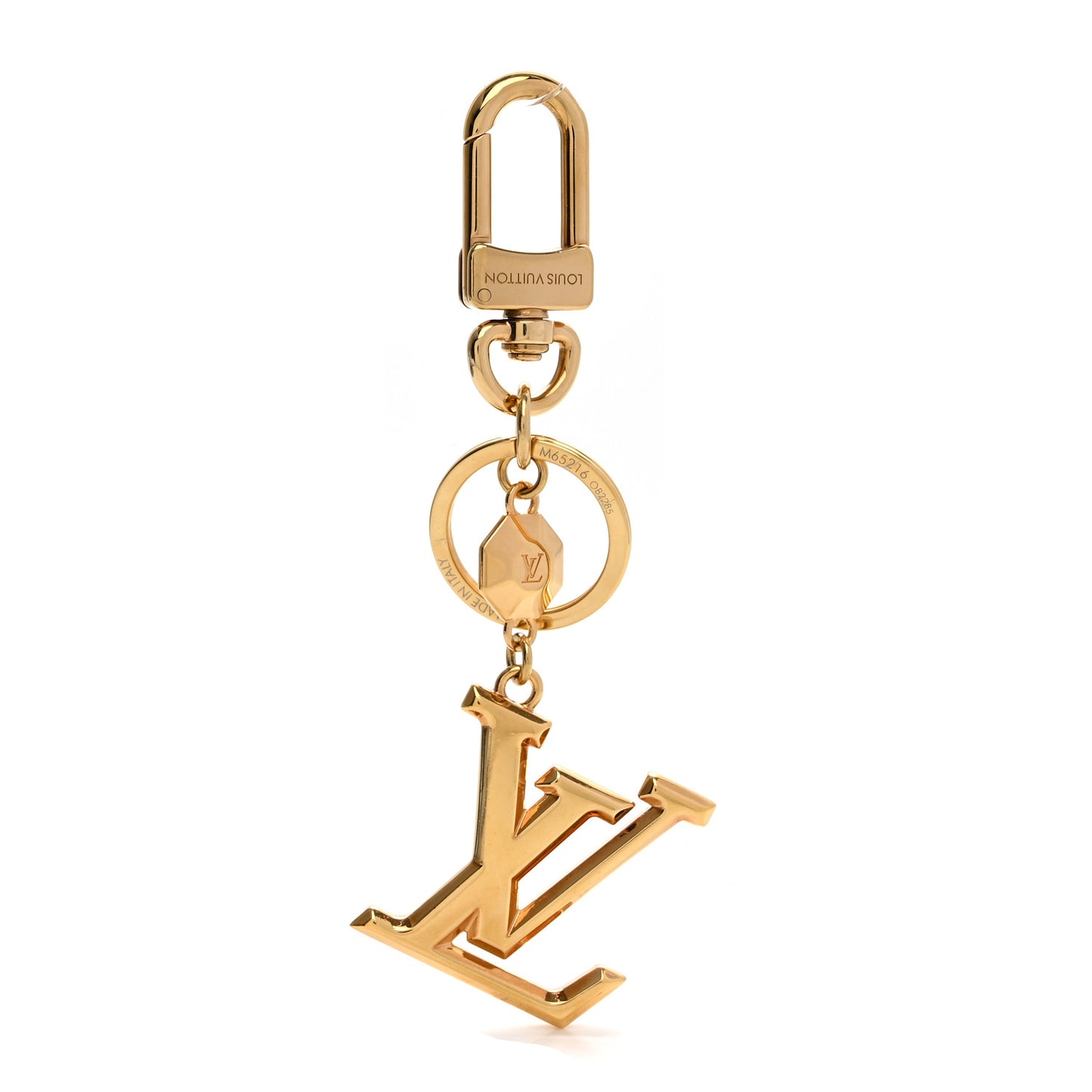 LV Facettes Bag Charm Key Holder Gold