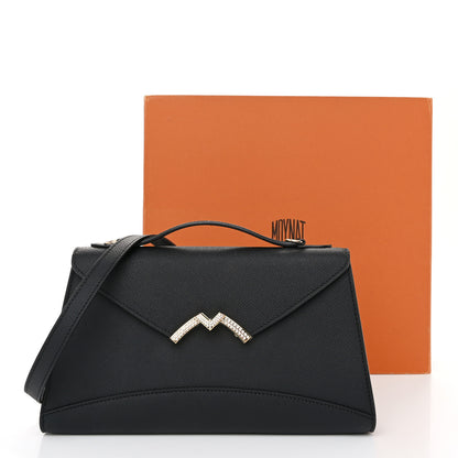 Moynat Carat Calfskin Gabrielle Clutch Black 10 of 10