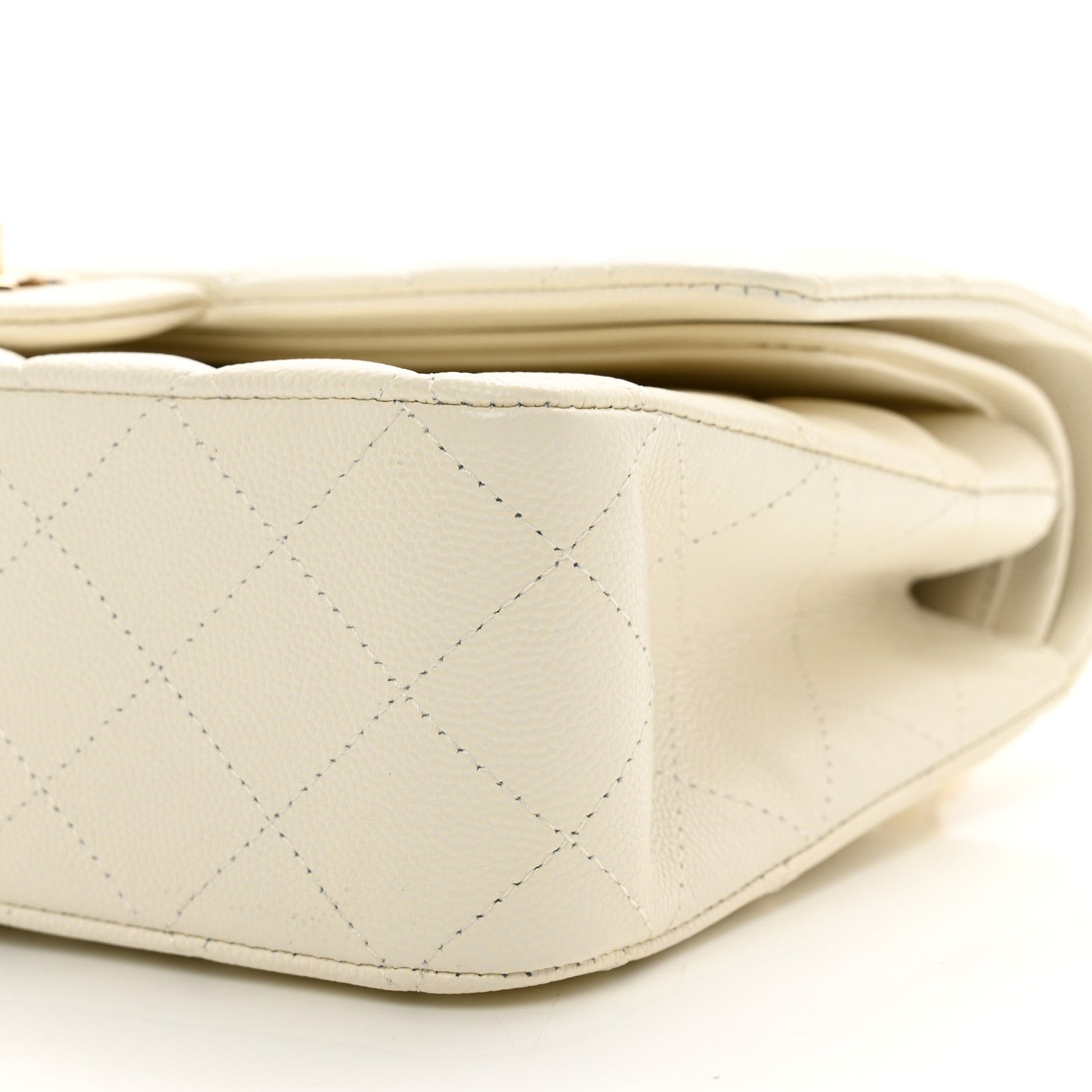 Chanel Caviar Quilted Medium Double Flap White 10 of 10