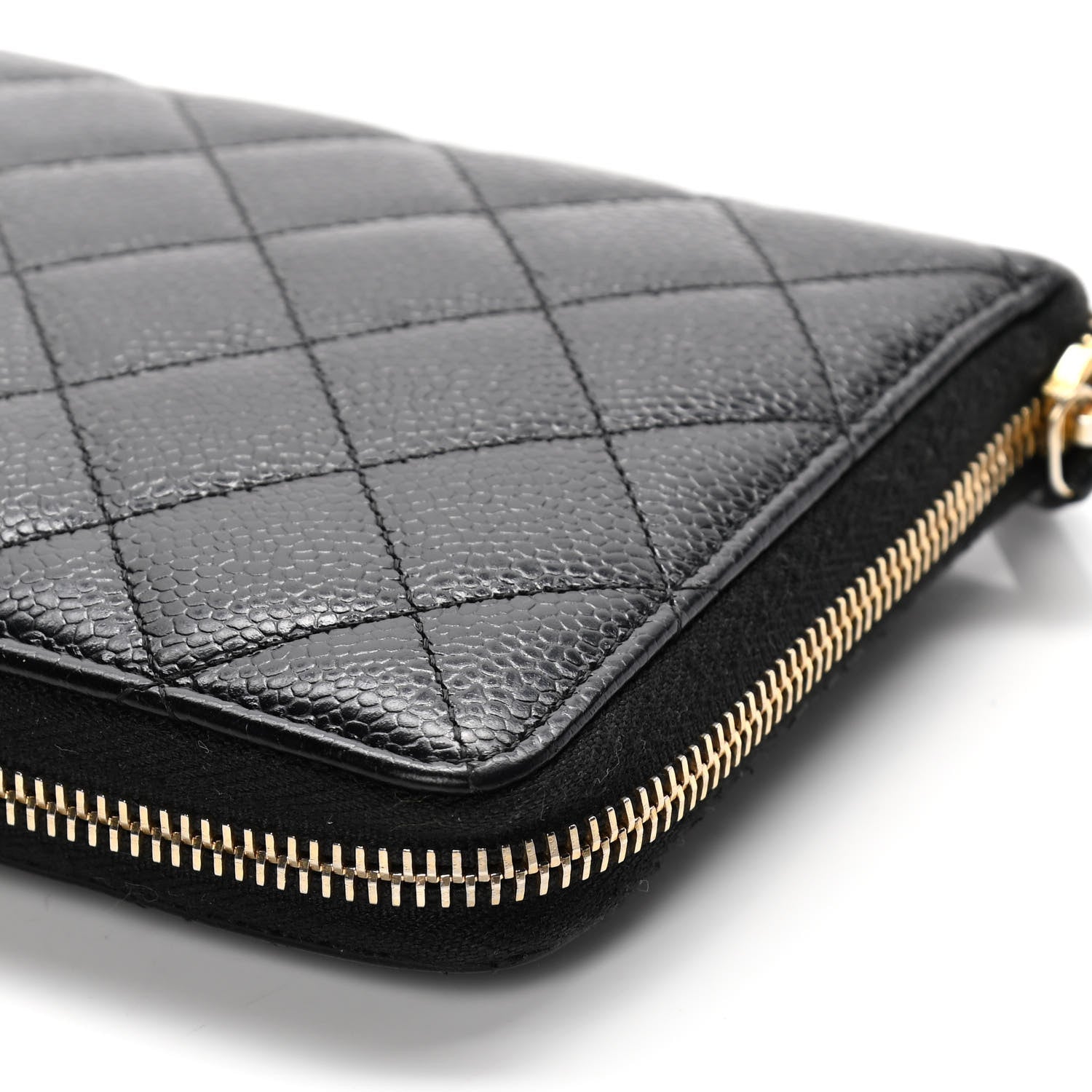 Chanel Caviar Quilted Large Zip Around Organizer Wallet Black 11 of 13
