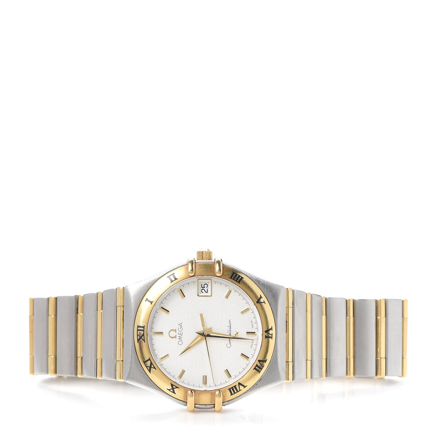 Omega Stainless Steel 18K Yellow Gold 33mm Constellation Quartz Watch White 1312.30 2 of 5