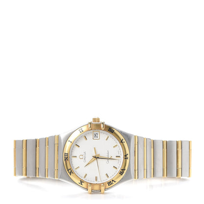 Omega Stainless Steel 18K Yellow Gold 33mm Constellation Quartz Watch White 1312.30 2 of 5