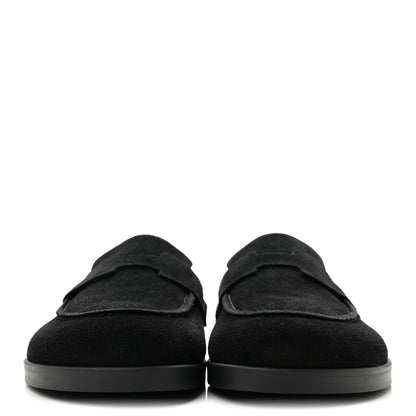 Hermes Suede Calfskin Go Mules 40 Black 3 of 9