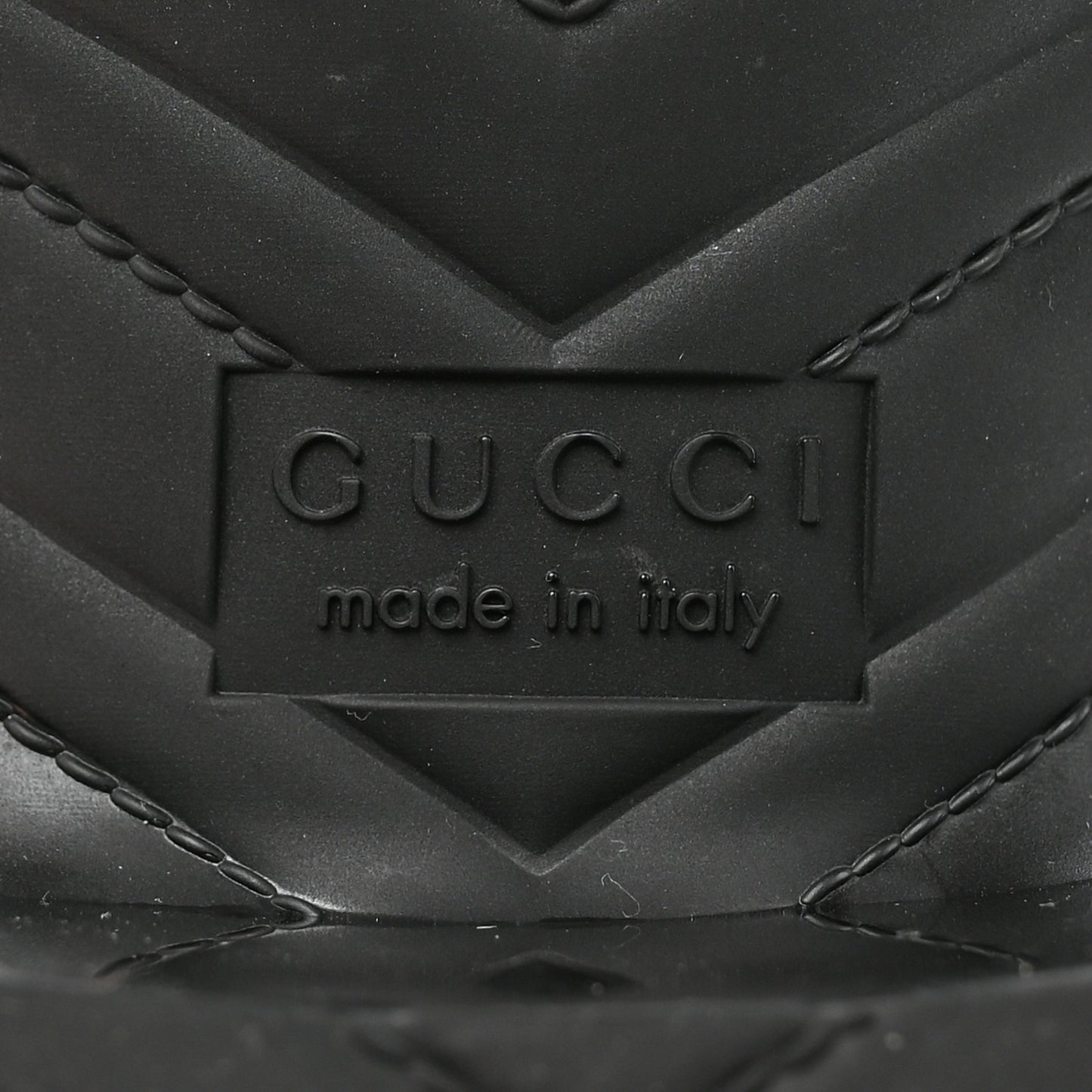 Rubber Gucci Logo Womens Platform 20/60mm Slide Sandals Black