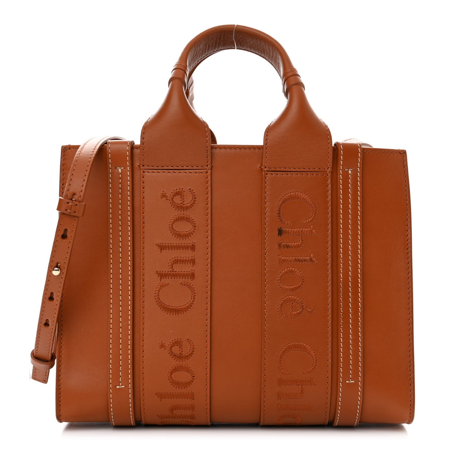 Calfskin Small Woody Tote Caramel