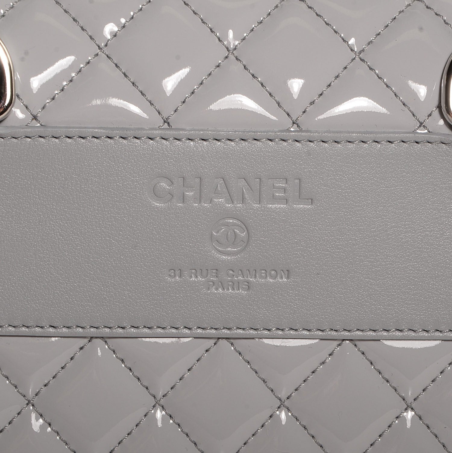 Chanel Vinyl Calfskin Viaggio Travel Bag Light Grey 8 of 8