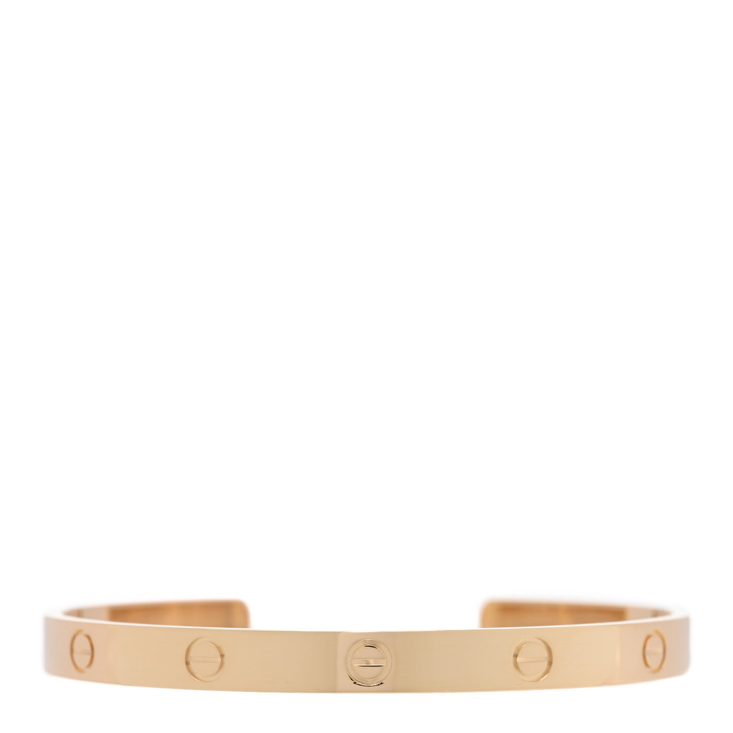 18K Yellow Gold LOVE Cuff Bracelet 20