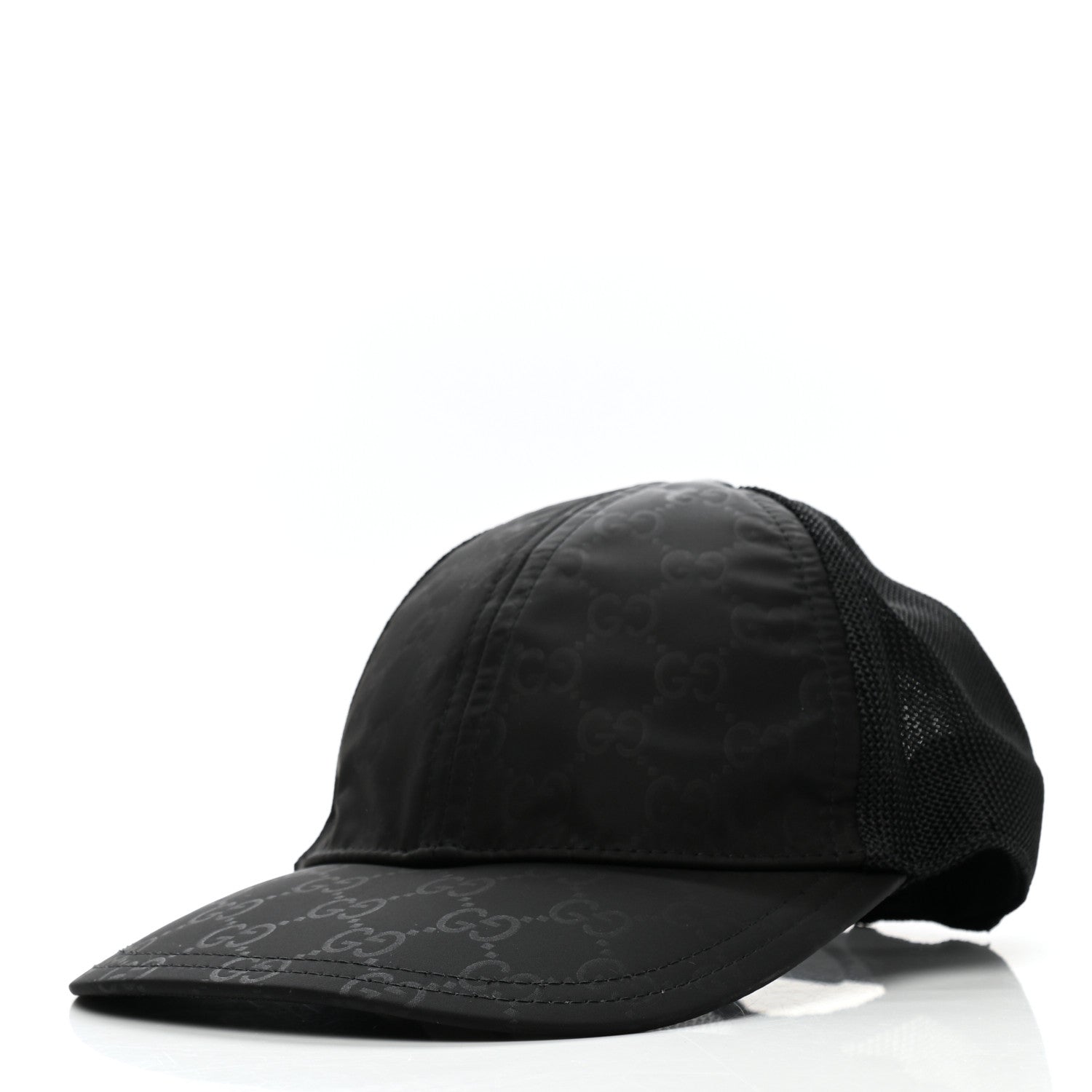 Gucci Nylon Monogram Baseball Hat S Black 1 of 13
