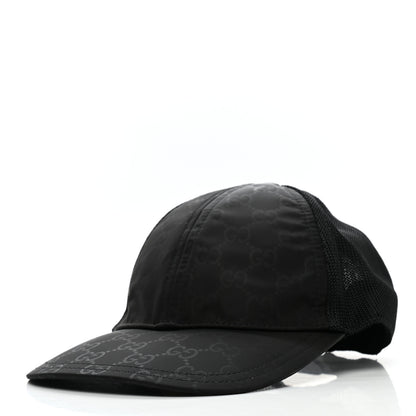 Gucci Nylon Monogram Baseball Hat S Black 1 of 13
