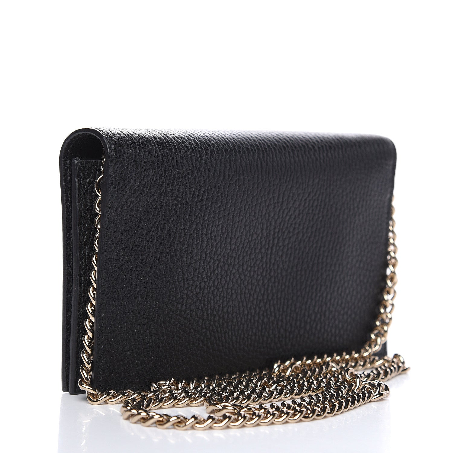 Gucci Dollar Calfskin Medium Betty Chain Wallet Black 4 of 7