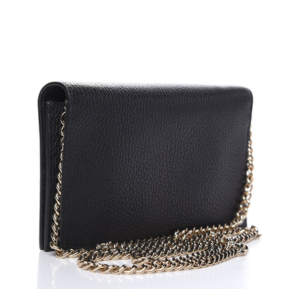 Gucci Dollar Calfskin Medium Betty Chain Wallet Black 4 of 7