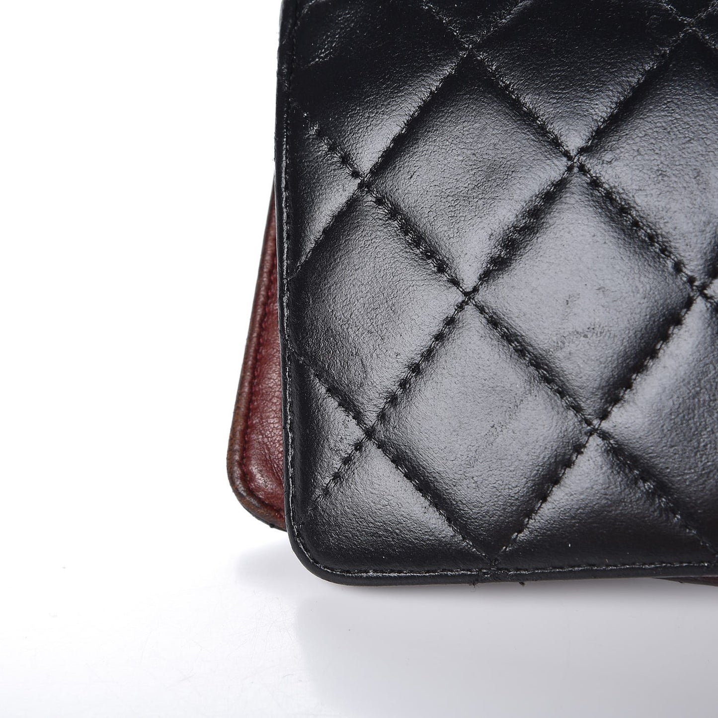 Lambskin Quilted Yen Wallet Black
