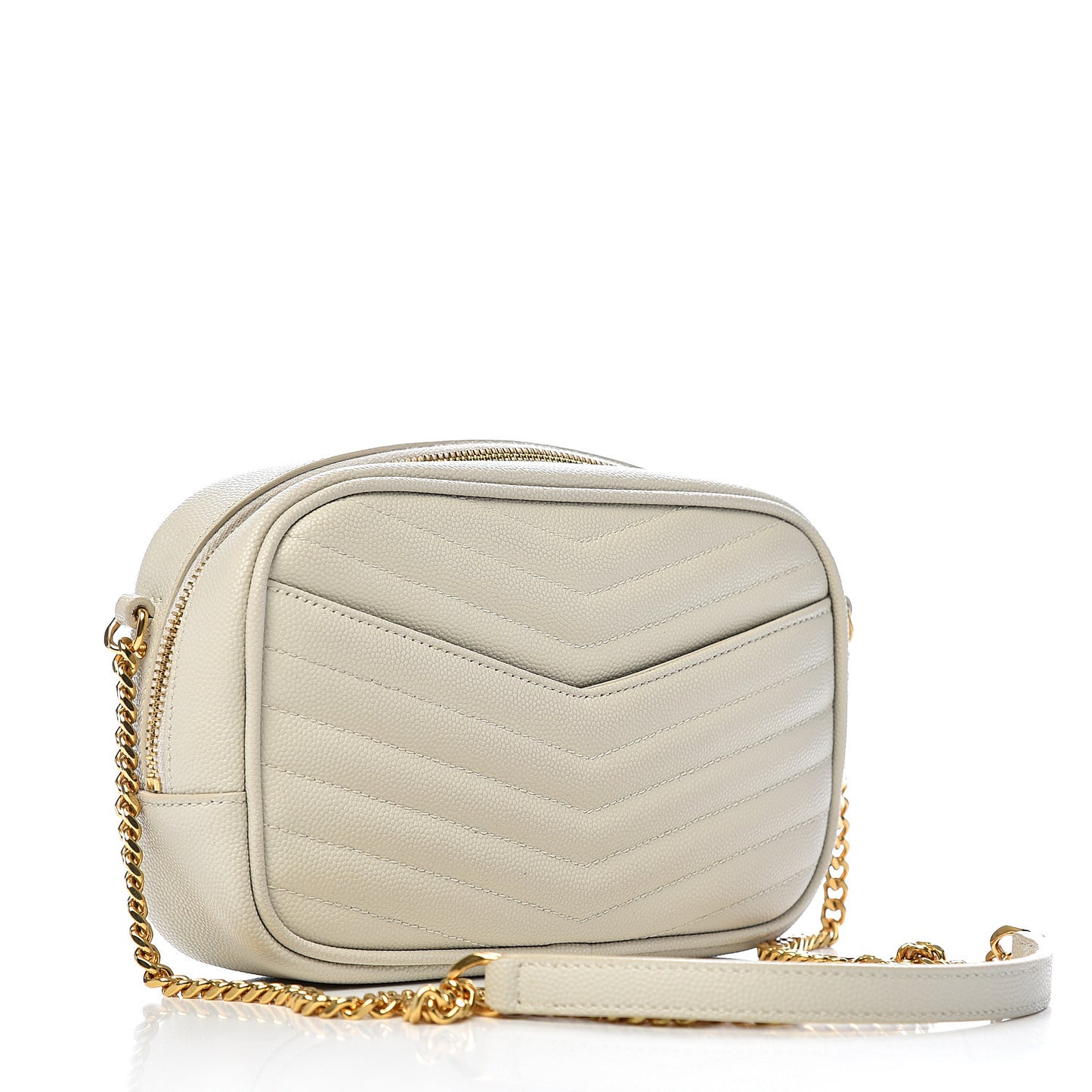 Grain De Poudre Matelasse Monogram Mini Lou Camera Bag Crema Soft