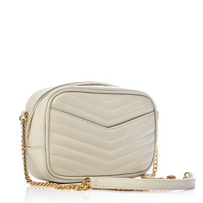 Saint Laurent Grain De Poudre Matelasse Monogram Mini Lou Camera Bag Crema Soft 2 of 11