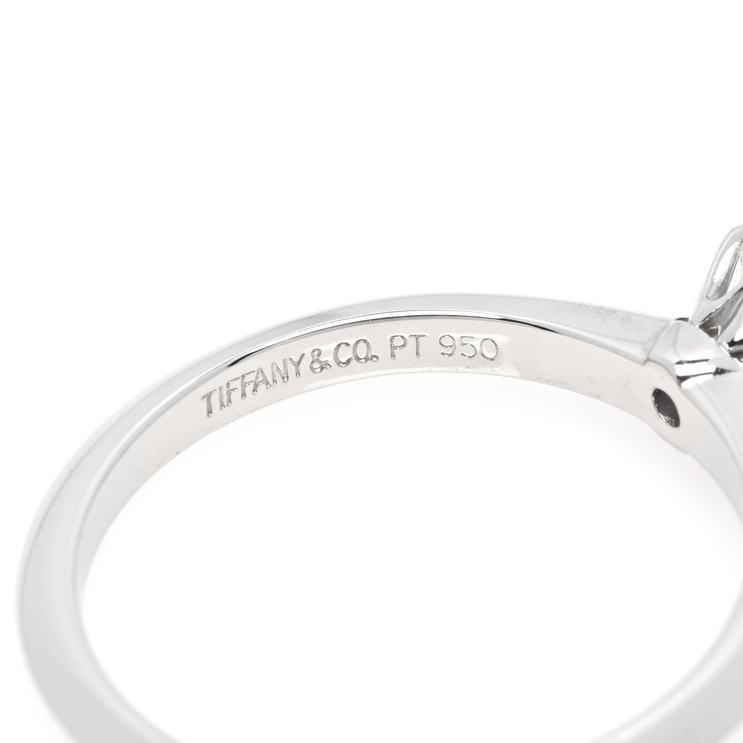 Tiffany Platinum Diamond .34ct Solitaire Engagement Ring 51 5.75 5 of 5