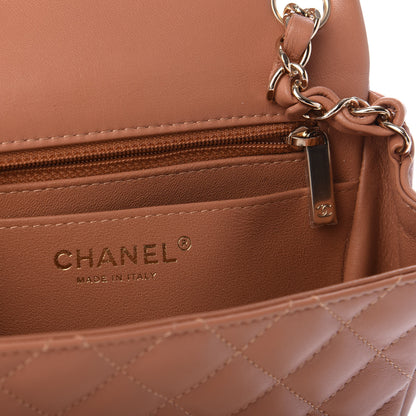 Chanel Lambskin Quilted Mini Square Flap Brown 6 of 10