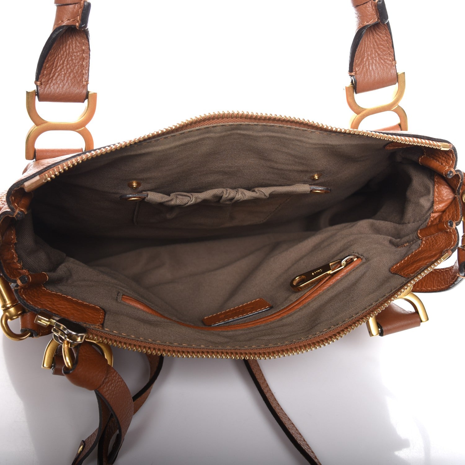 Chloe Calfskin Medium Marcie Satchel Tan 6 of 11