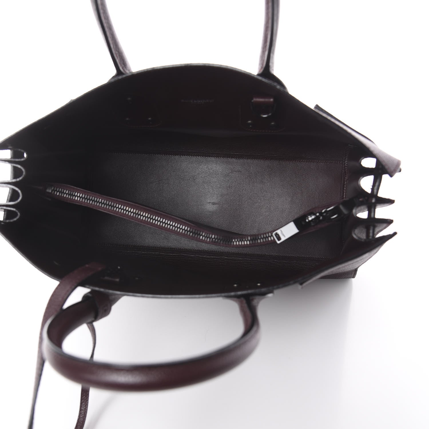 Saint Laurent Calfskin Small Sac De Jour Amarena 4 of 8