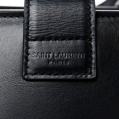 Saint Laurent Calfskin Monogram Baby Cabas Black 9 of 12