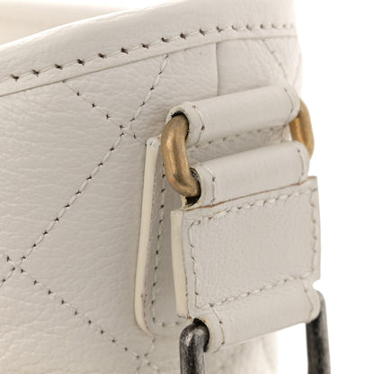 Chanel Patent Goatskin Quilted Small Gabrielle Hobo White 12 of 14