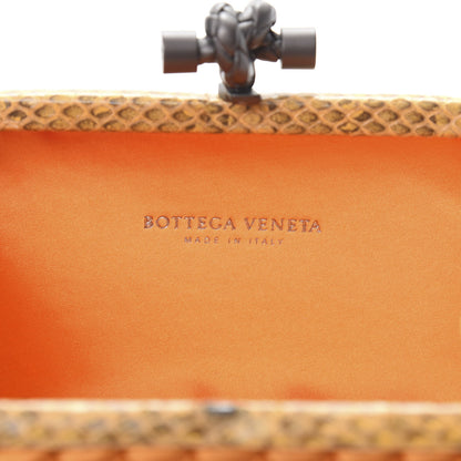 Bottega Veneta Satin Intreccio Impero Ayers Knot Clutch Orange 6 of 6
