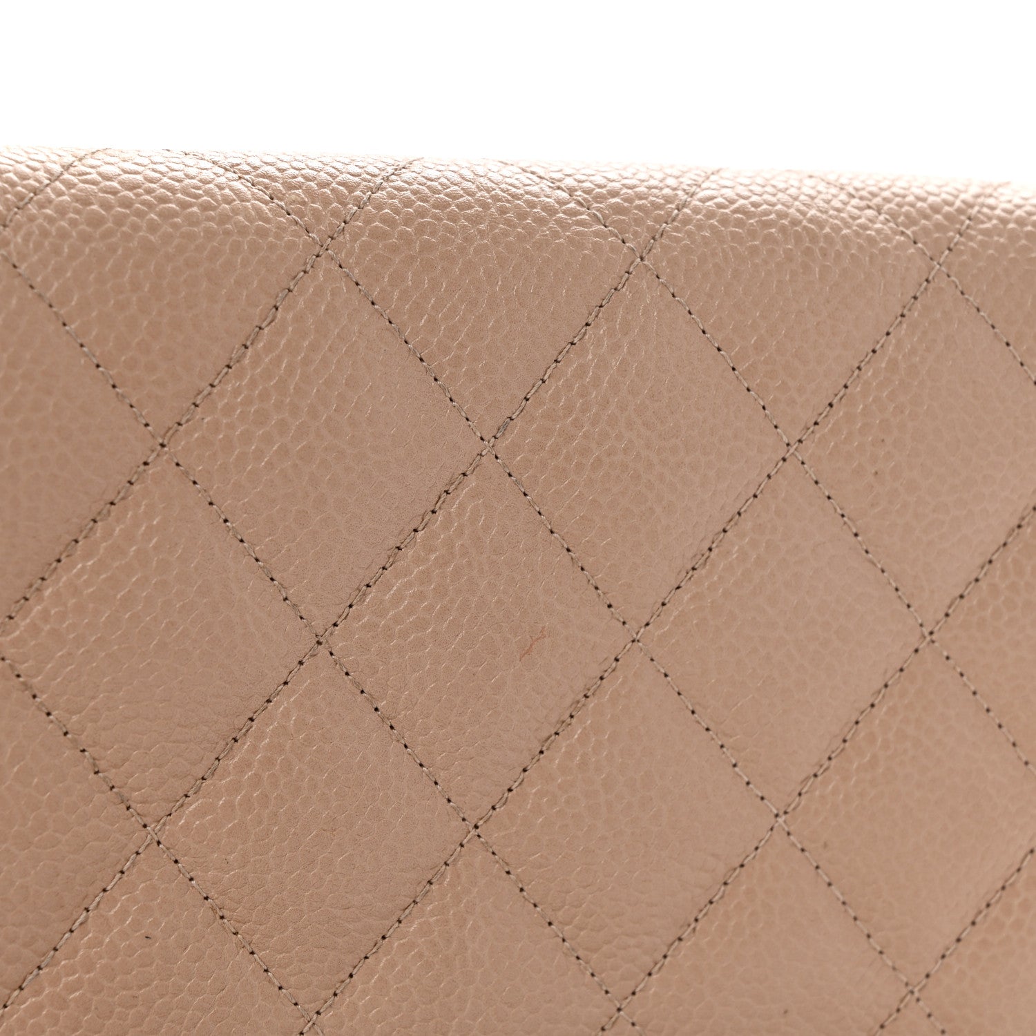 Chanel Caviar Quilted Filigree Large Gusset Flap Wallet Beige Black 11 of 14