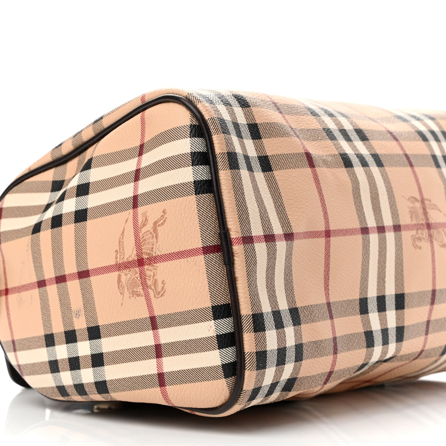 Burberry Haymarket Check Small Chester Bowling Bag Chocolate 9 of 10
