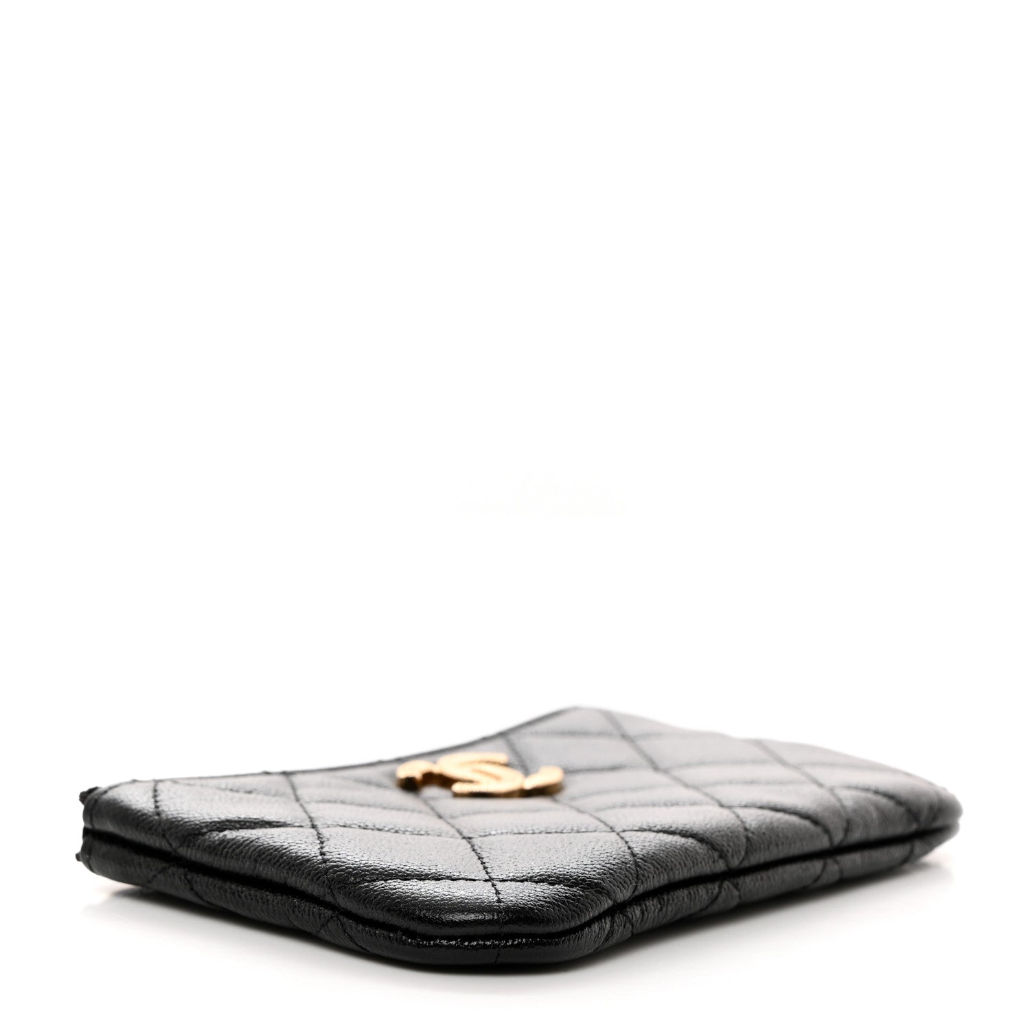 Chanel Caviar Quilted Studded CC Small Pouch Black 4 of 8