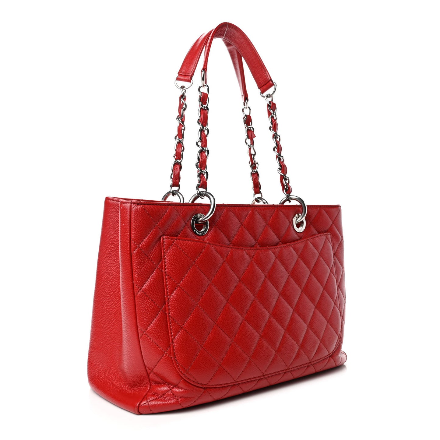 Caviar Quilted Grand Shopping Tote GST Red