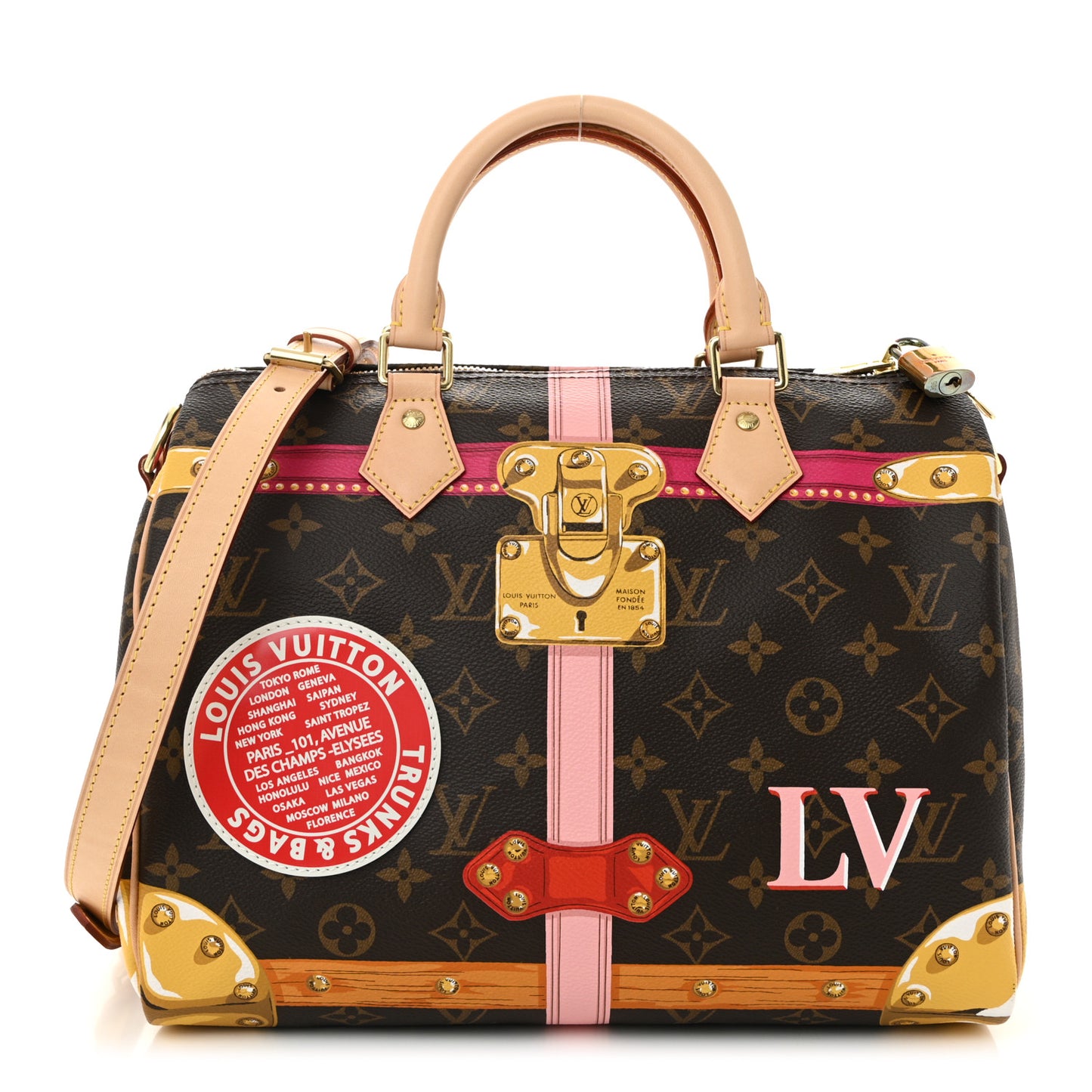 Monogram Summer Trunks Speedy Bandouliere 30