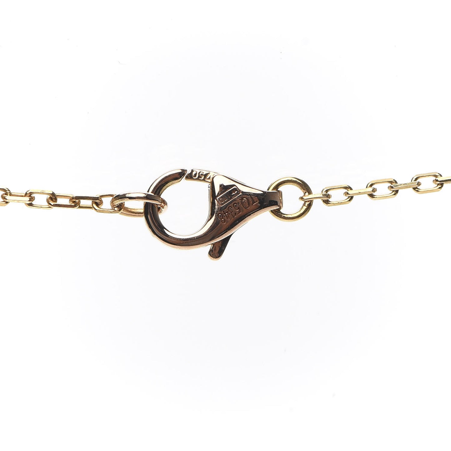 18K Pink Gold Diamond Logo Pendant Necklace