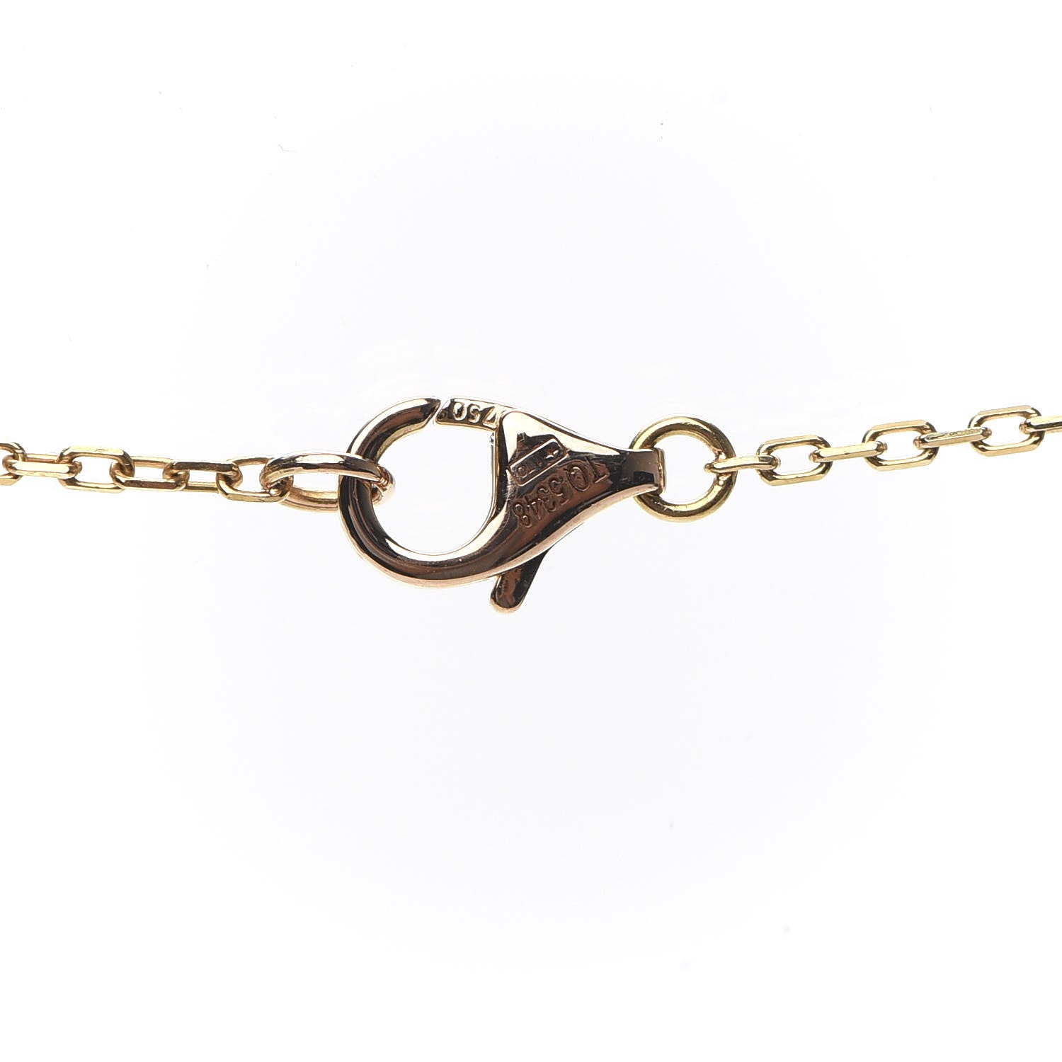 Cartier 18K Pink Gold Diamond Logo Pendant Necklace 6 of 7