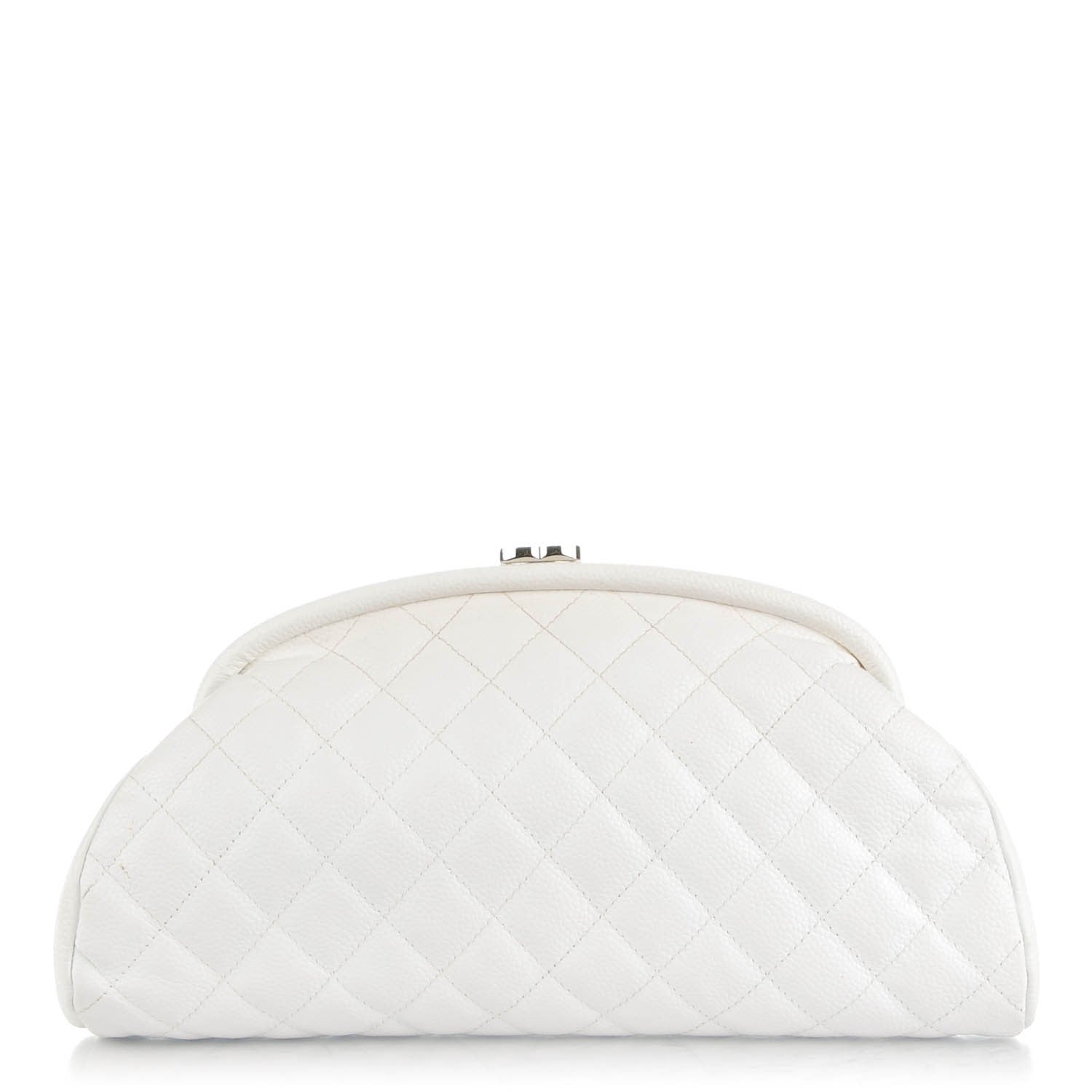 Chanel Caviar Quilted Timeless Clutch White 1 of 8