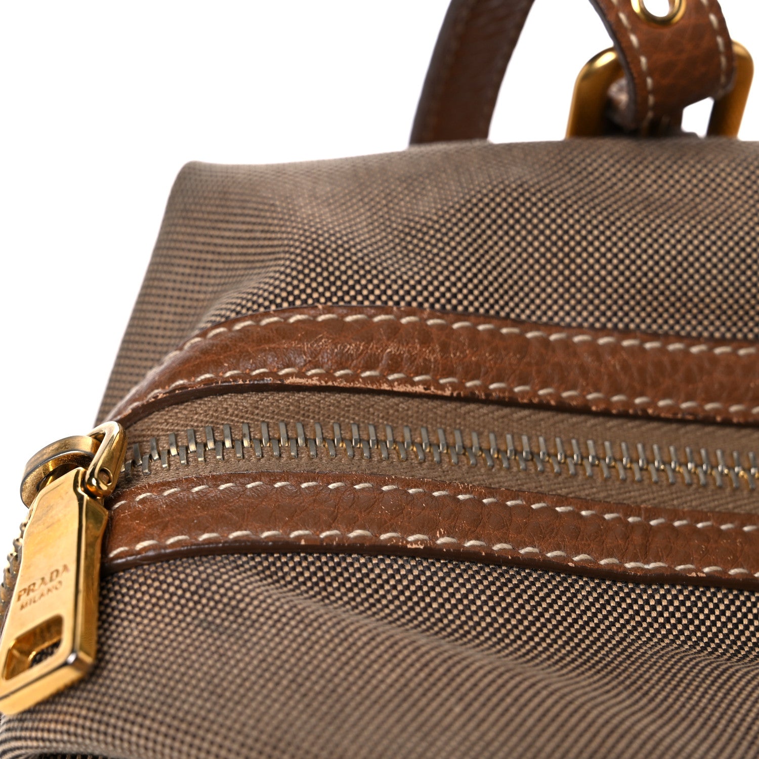 Prada Jacquard Logo Tote Brown 21 of 23