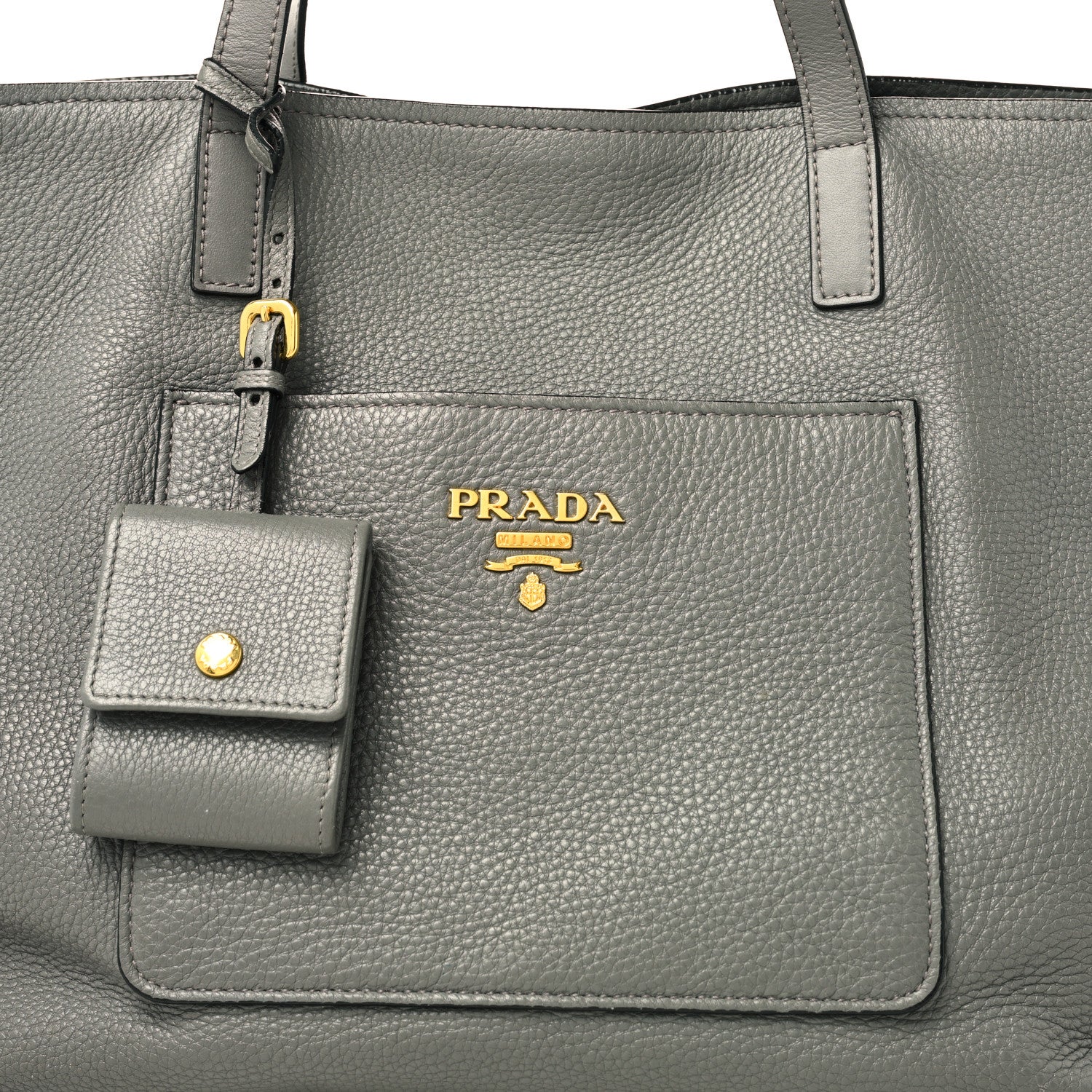 Prada Vitello Daino Pocket Shopping Tote Marmo 7 of 12