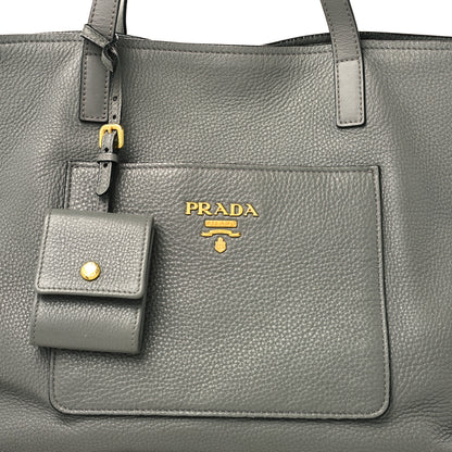 Prada Vitello Daino Pocket Shopping Tote Marmo 7 of 12